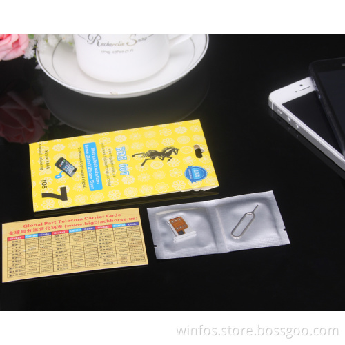 for Gold iPhone 5s Unlock Card, SIM Unlock Card (W-IPA-051)